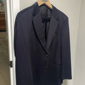 Armani Collezioni black cashmere blazer. 48L